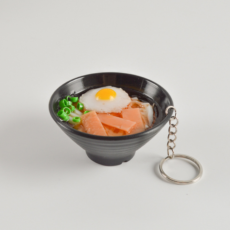 PVC Large Simulation Japanese Seafood Noodle Pendant Simulation Ramen Noodles Candy Toy Props Mini Soup Bowl Noodles