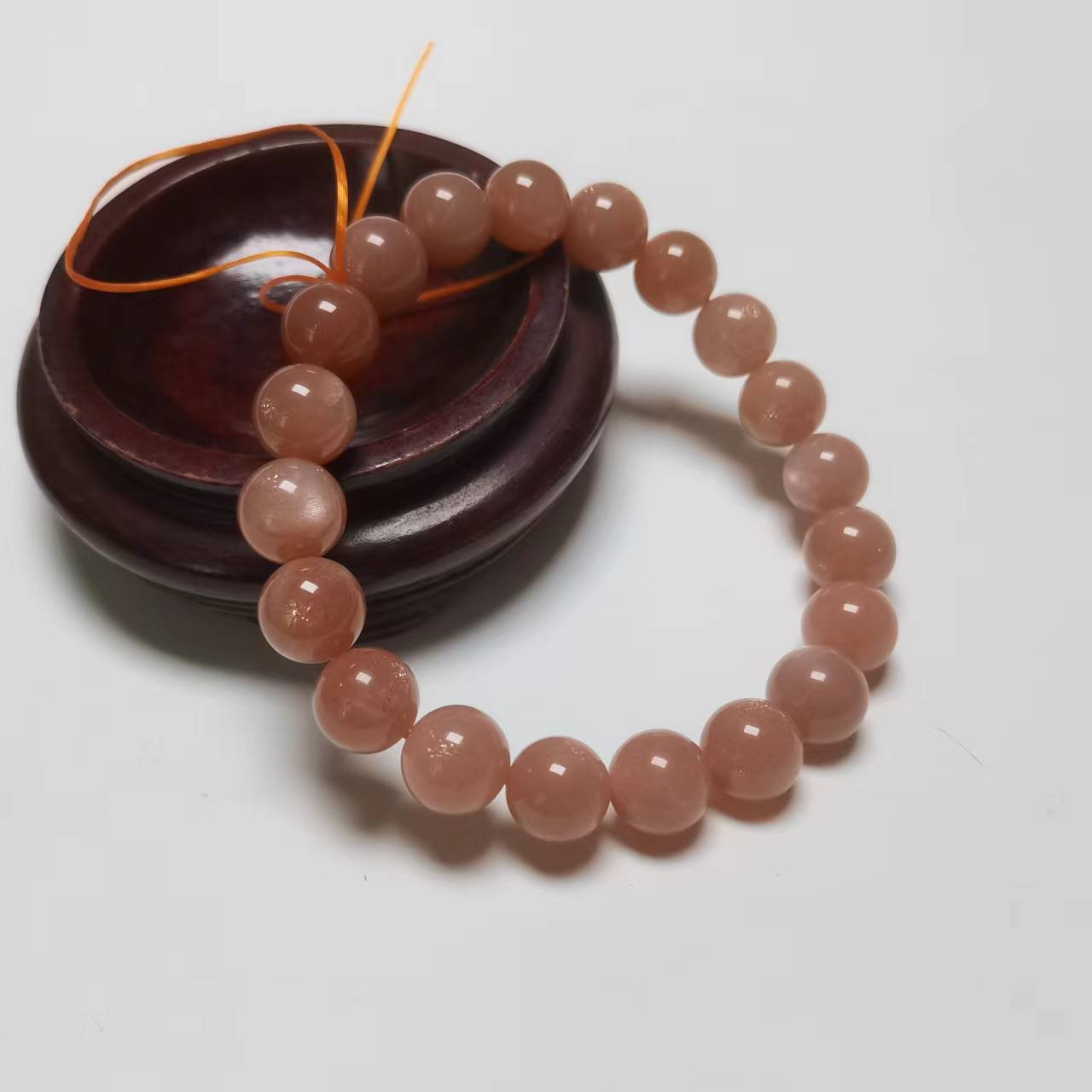 天然橙月光石手链女 日光石手串 金沙太阳石猫眼简约饰品现货批发-阿