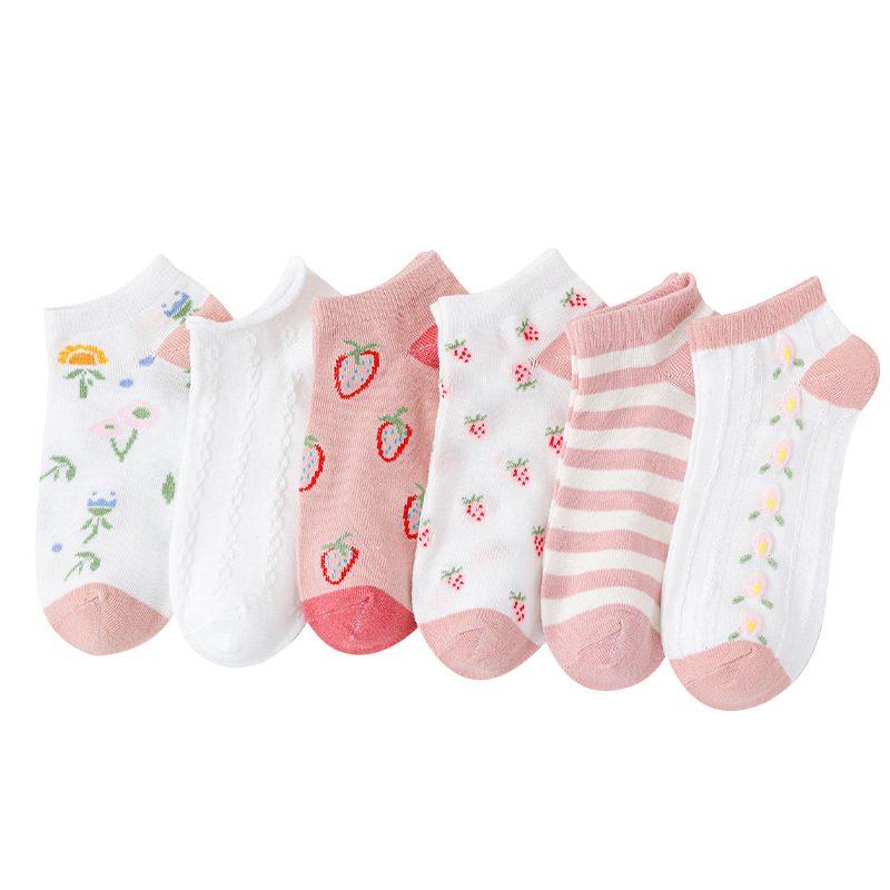 Socks Women's Taobao Polyester Cotton Women's Boat Socks Cute Cartoon Socks Women's Socks Short Socks Wholesale Women's Stall Socks