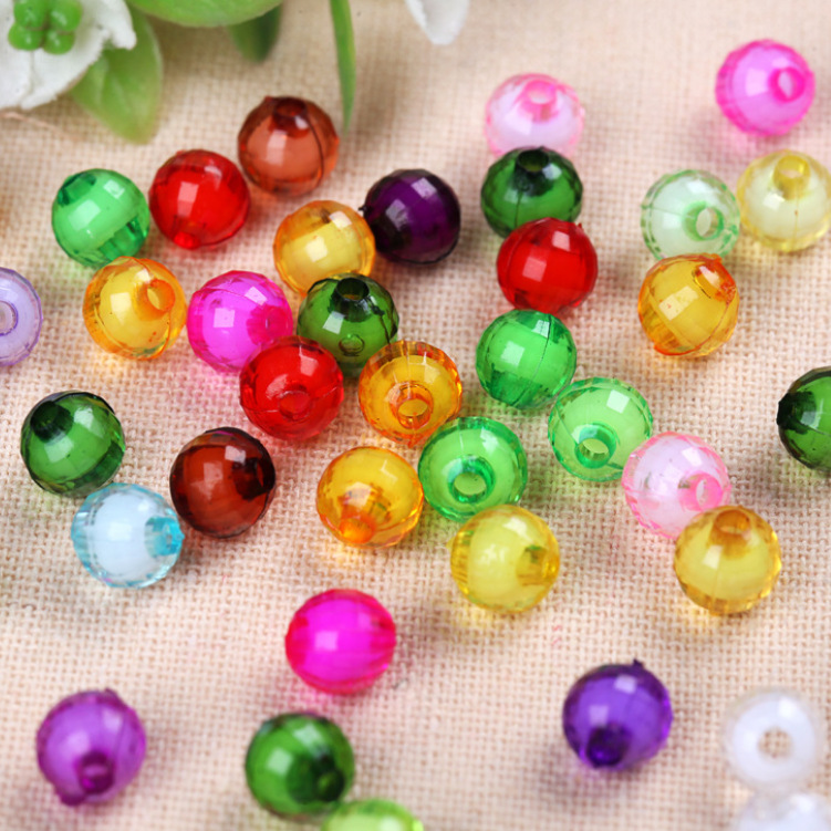 6-30mm地球珠中珠96切面亚克力diy饰品配件手工串珠材料散珠批发
