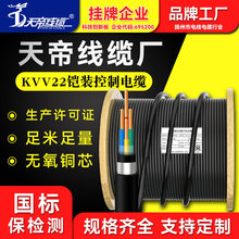 天帝KVV22钢带铠装控制电缆2 3 4 5 6芯1 1.5 2.5 4平方绝缘护套