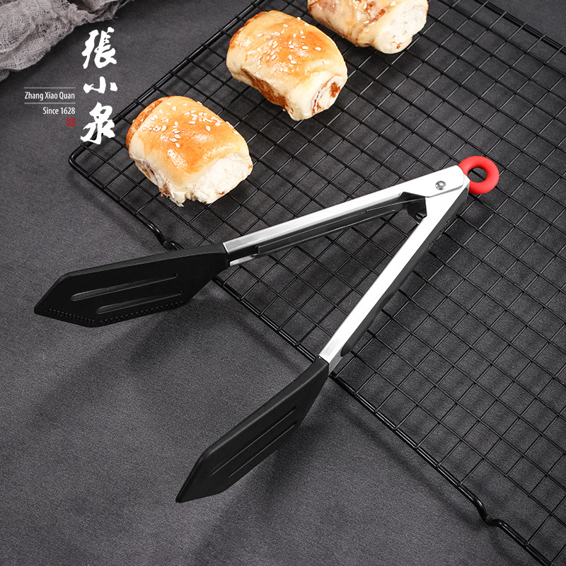 Zhang Xiaoquan Food Clip Outdoor Camping Stainless Steel Silicone Anti-Scald Barbecue Food Clip Dish Fried Steak Clip