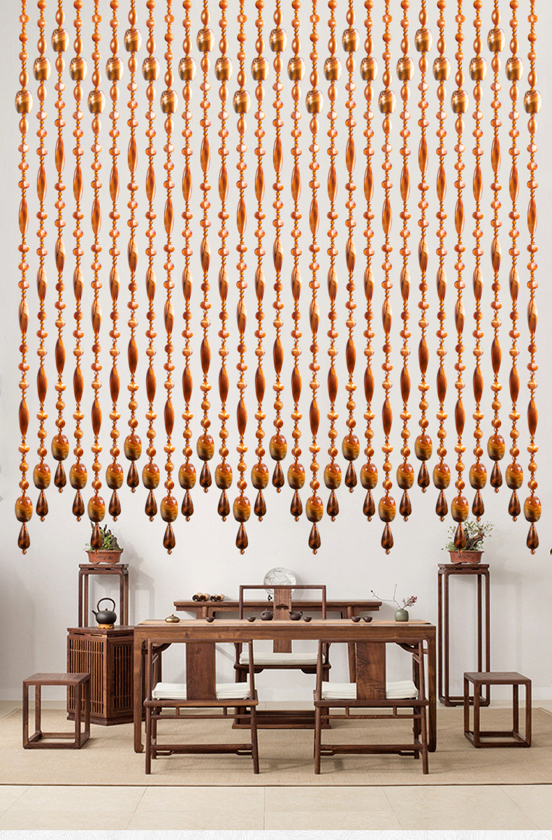 娜维 风水树脂珠帘卧室走廊玄关过道隔断门帘挂帘珠帘可diy定制