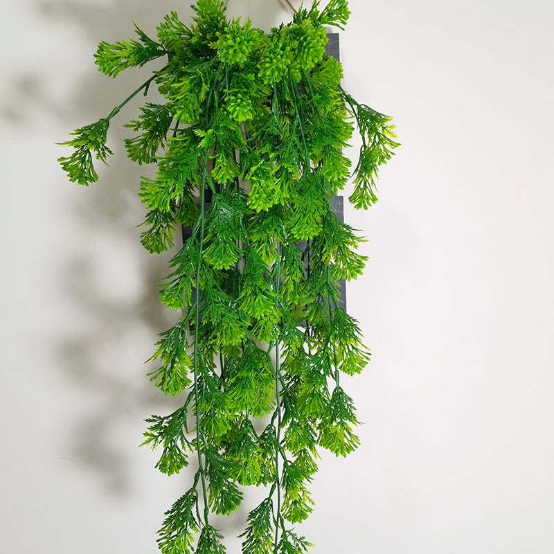 厂家现货批发仿真藤条铁指兰壁挂植物假叶条装饰喷色配墙材植物