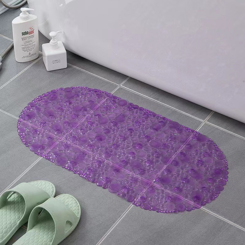 Spot Goods in Seconds PVC Mirror round Bathroom Mat Shower Mat Waterproof Non-Slip with Suction Cup High Quality Bathroom Mat