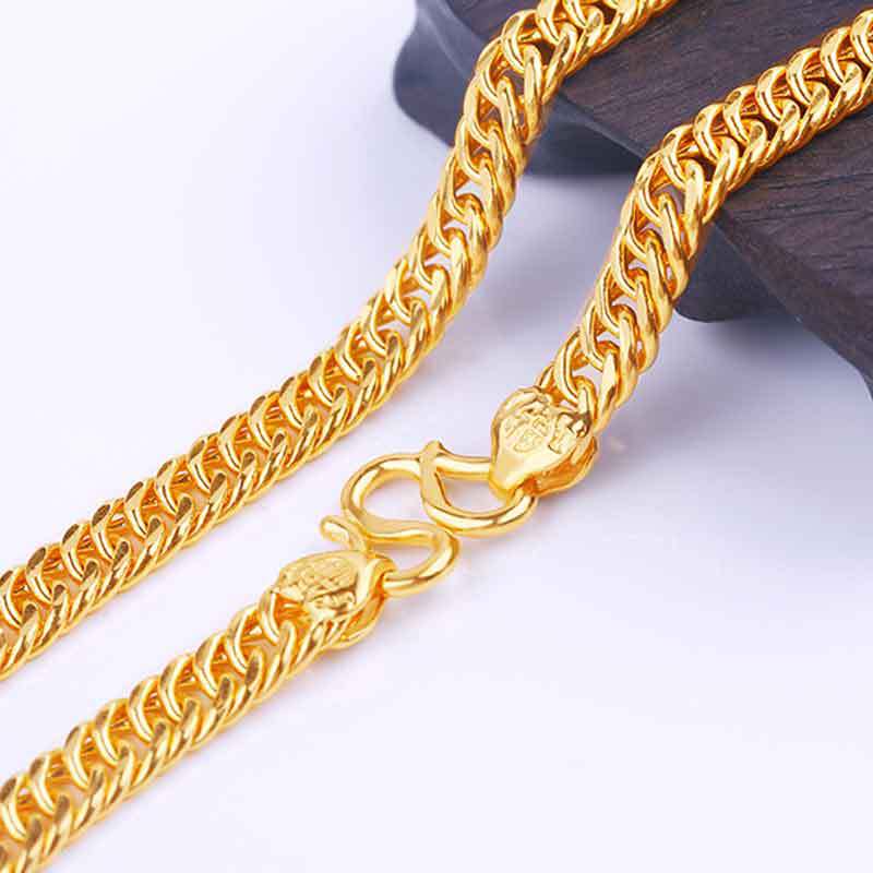 黄金项链男9999足金马鞭项链金链子粗款扁金项链纯金zxyfzxz102