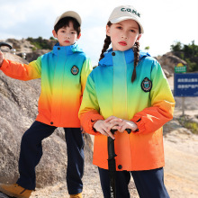 儿童冲锋衣运动套装秋冬装小学生校服春秋装三件套班服幼儿园园服