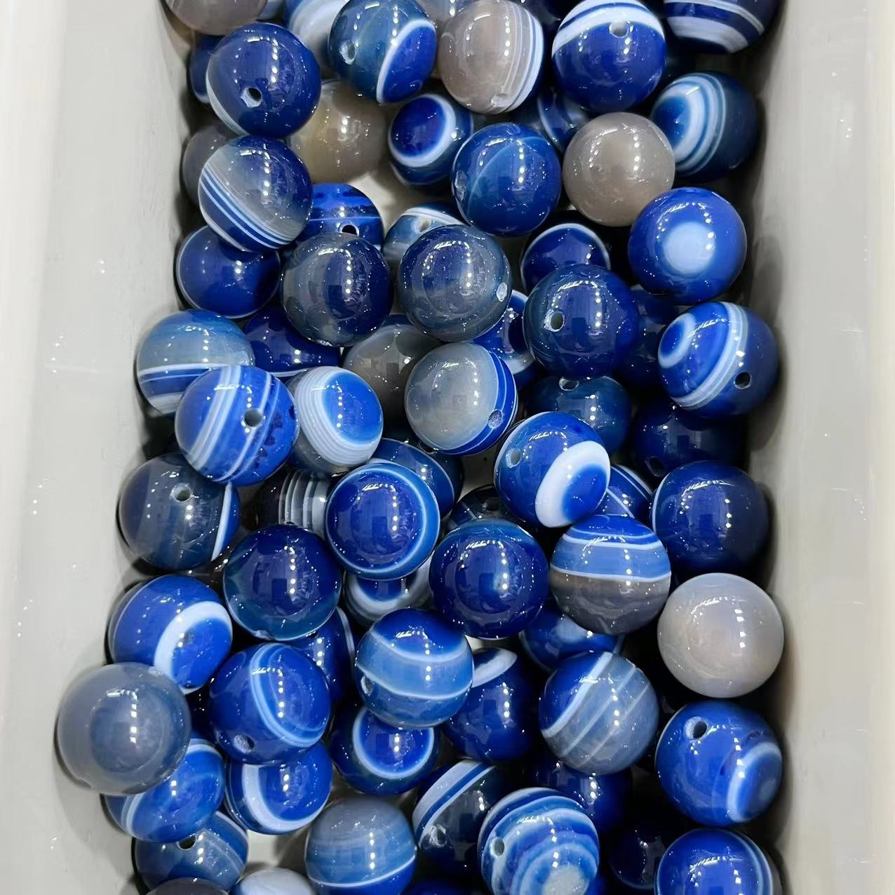 约12mm 蚕丝天珠 缠丝条纹蓝色玛瑙 路路通 beads-阿里巴巴