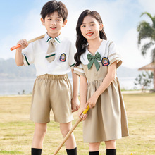 夏季男女儿童短袖校服套装日韩学院派小学生一年级班服幼儿园园服