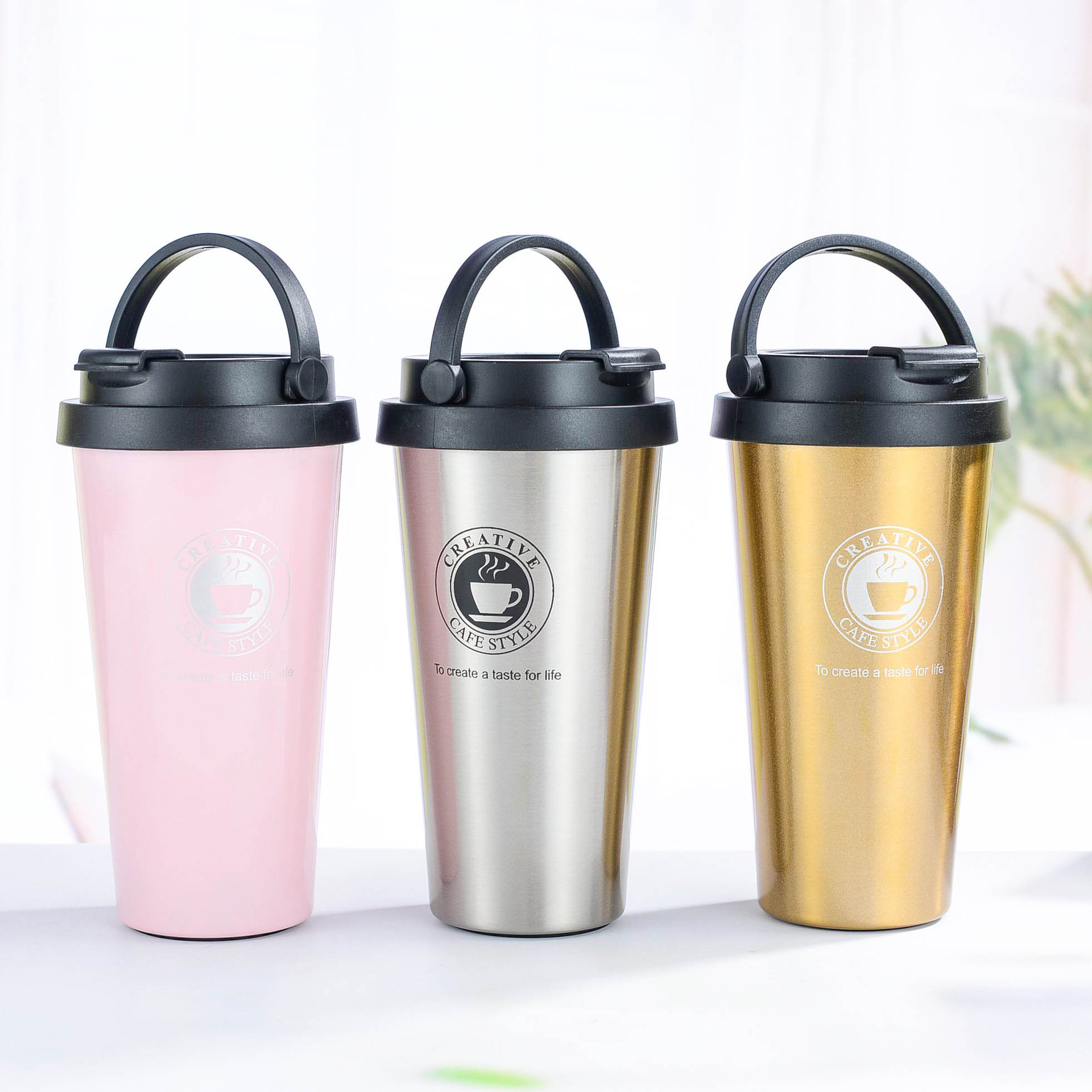 European-Style Stainless Steel Portable Coffee Cup for Male and Female Students European-Style Vacuum Cup Portable Fashion Water Cup Custom Logo