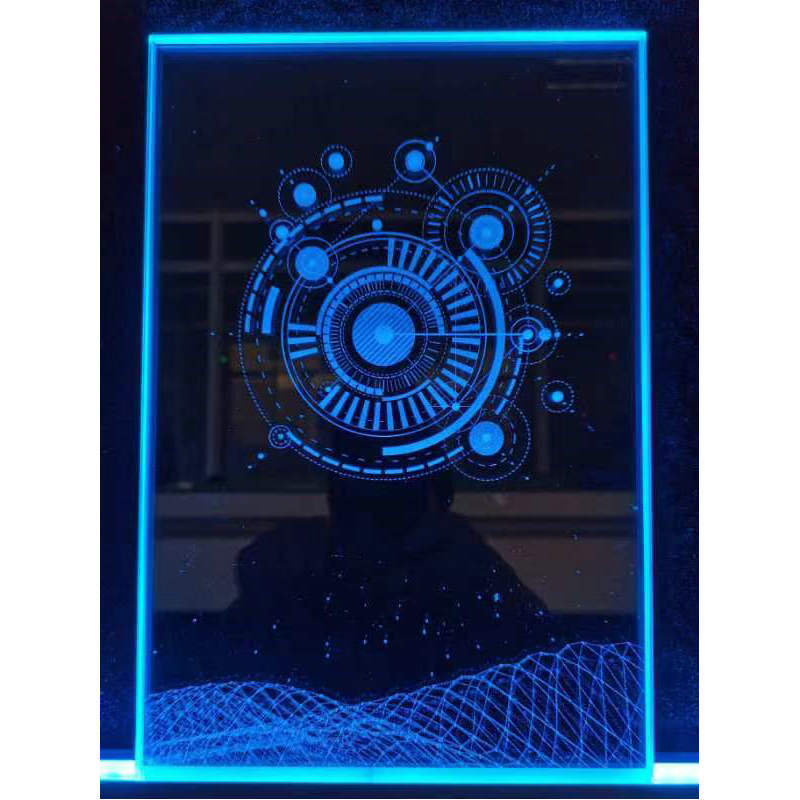 彩色3d雕刻激光内雕 立体3d激光内雕玻璃 激光内雕艺术发玻璃