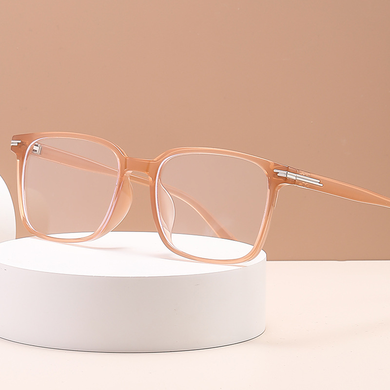 冷茶色大框超轻近视眼镜架女防蓝光素颜眼镜网红高颜值镜框男平光