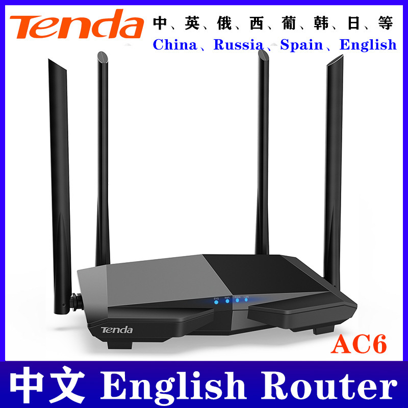 腾达英文tendaac6无线5g千兆双频路由器wifi家用english router