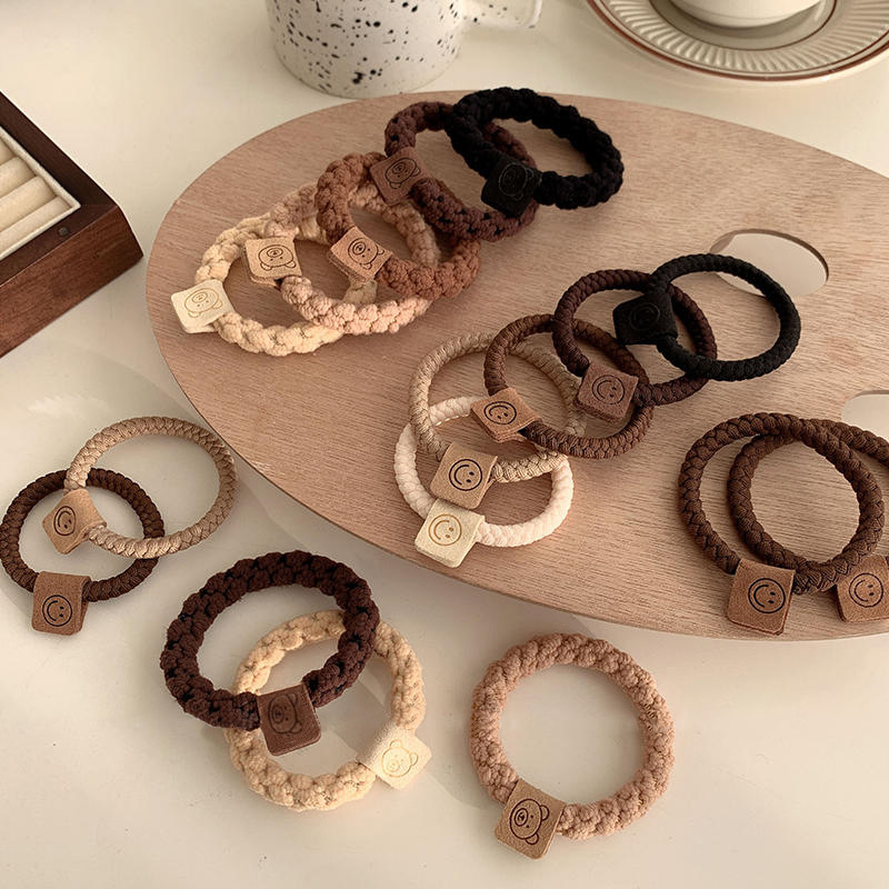 Hairtie Women's Autumn and Winter 2023 New Plush Hair Rope High Elastic Durable Hair Ring Leather Cover Hair Elastic Band
