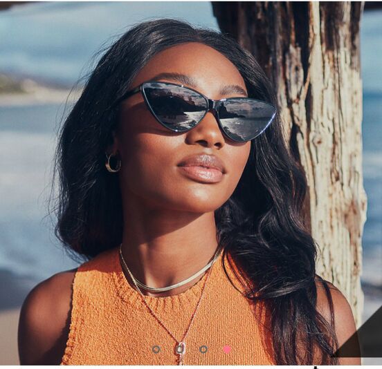 外贸跨境爆款摩登太阳镜 欧美街拍ins网红模特猫眼墨镜女19058