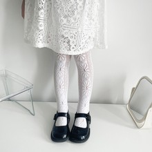 女童连裤袜夏季网眼薄款女孩宝宝洛丽塔公主袜白色儿童打底裤袜
