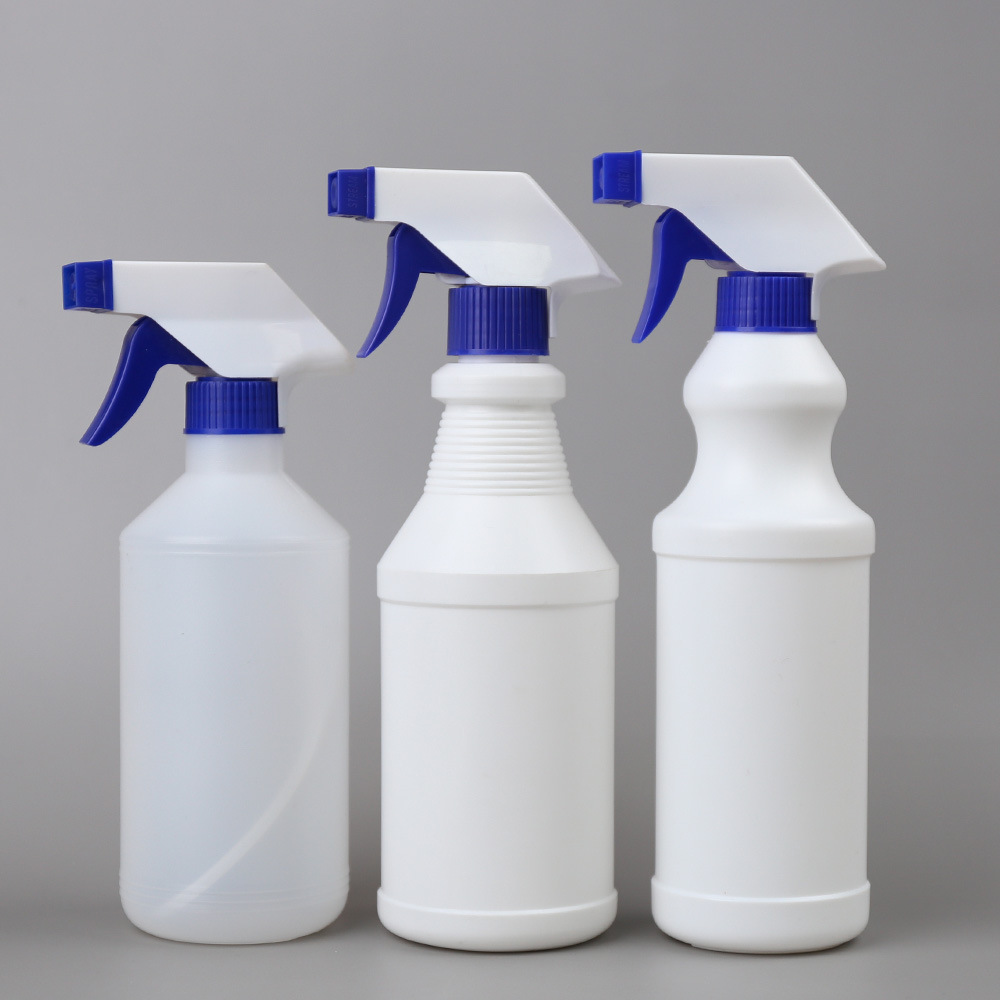 现货500ml毫升消毒液喷雾瓶子pe塑料全能水清洁剂锥形喷瓶