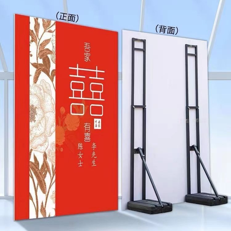 户外注水伸缩背景签名墙支架活动舞台桁架KT板广告宣传人像支便携