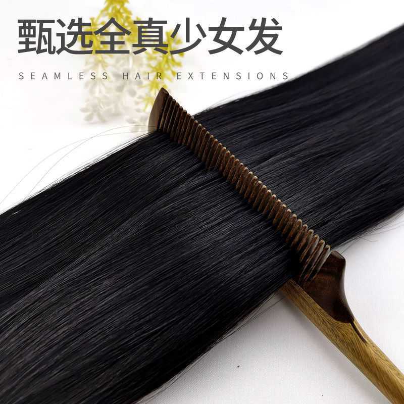 Factory Direct Deliver Real Hair Crystal Cable Distribution Hair Bulk Hair Piece Hair Extension Salon Can Pick up Dyeing and Perming for Modeling