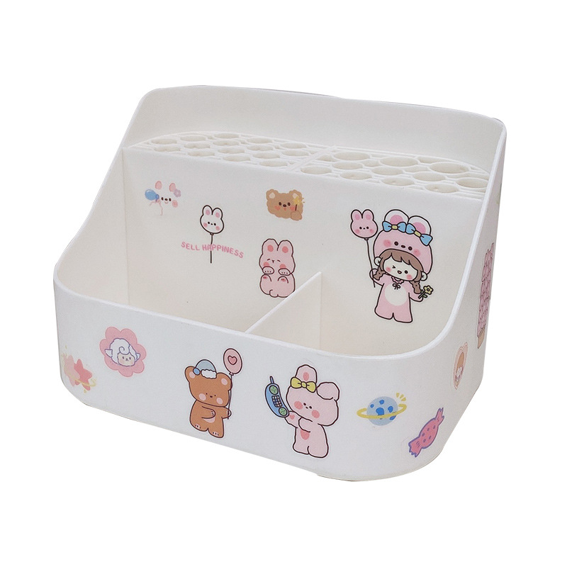 Youpai New Hole Jack Pen Holder Cute Girl Heart Children Girl Office Desk Surface Panel Storage Box