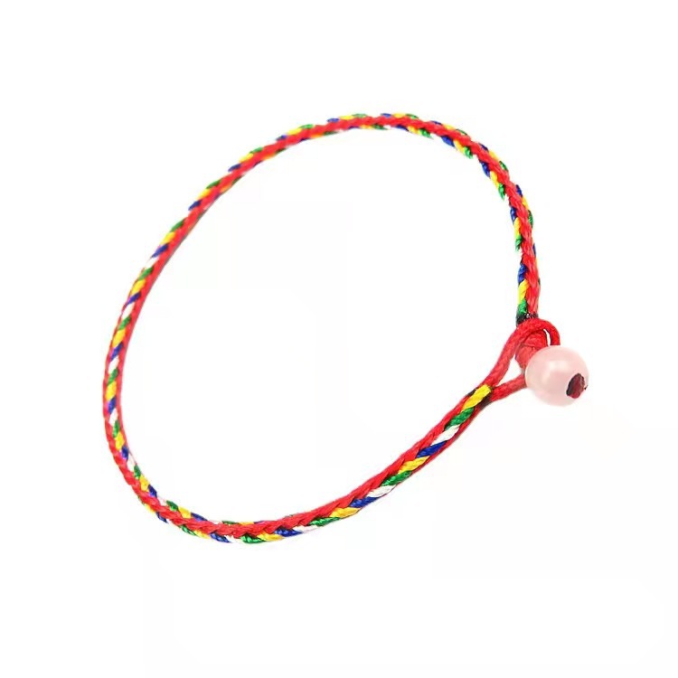 Dragon Boat Festival Bracelet Finished Product Colorful Braided Rope Carrying Strap Ethnic Style Five Elements Summer Colorful Wire Children Braid Rope Men's and Women's Bracelets