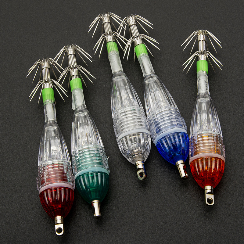 现货快速海钓捕鱼集鱼灯led深海水下鱿鱼诱鱼灯带伞钩鱿鱼钩批发