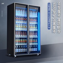 啤酒展示柜网红酒水柜饮料柜冷藏立式冰柜三门酒吧商用冷柜冰箱