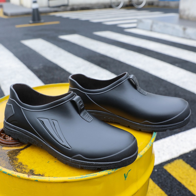 跨境浅口男士胶鞋户外工作轻便雨鞋短筒工地雨靴防水洗车钓鱼套鞋
