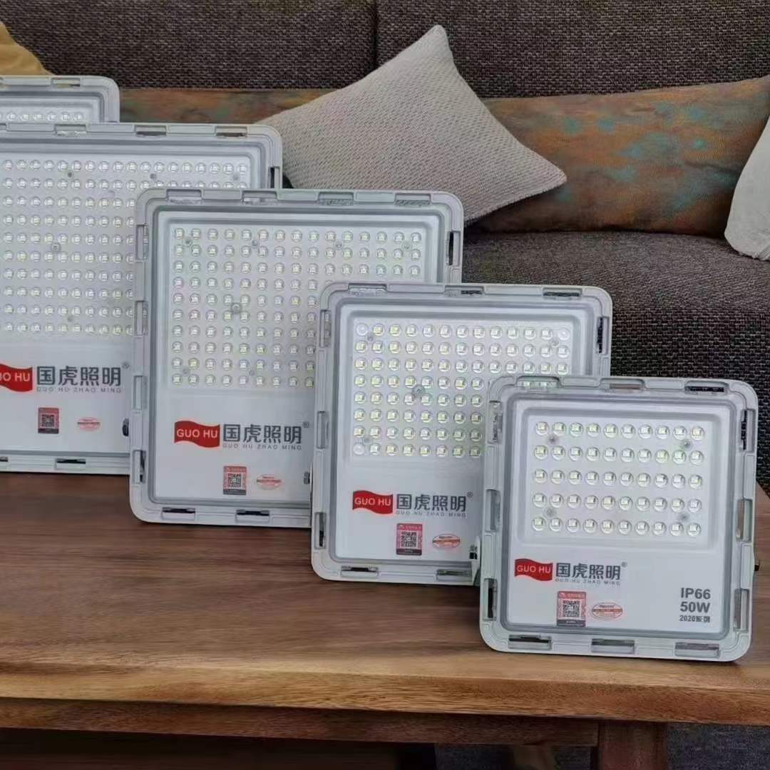 led国虎照明投光灯户外防水仓库工厂车间工程工地100w200w投光灯