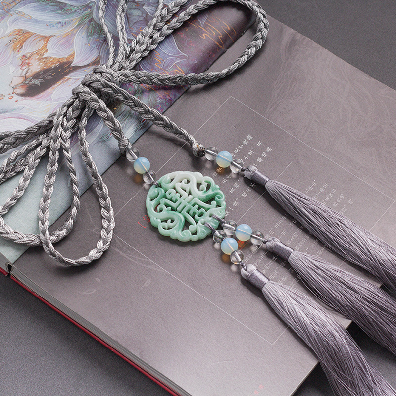 原创古风汉服宫绦 超仙圆领袍腰绳明制道袍腰带流苏玉佩禁步腰坠