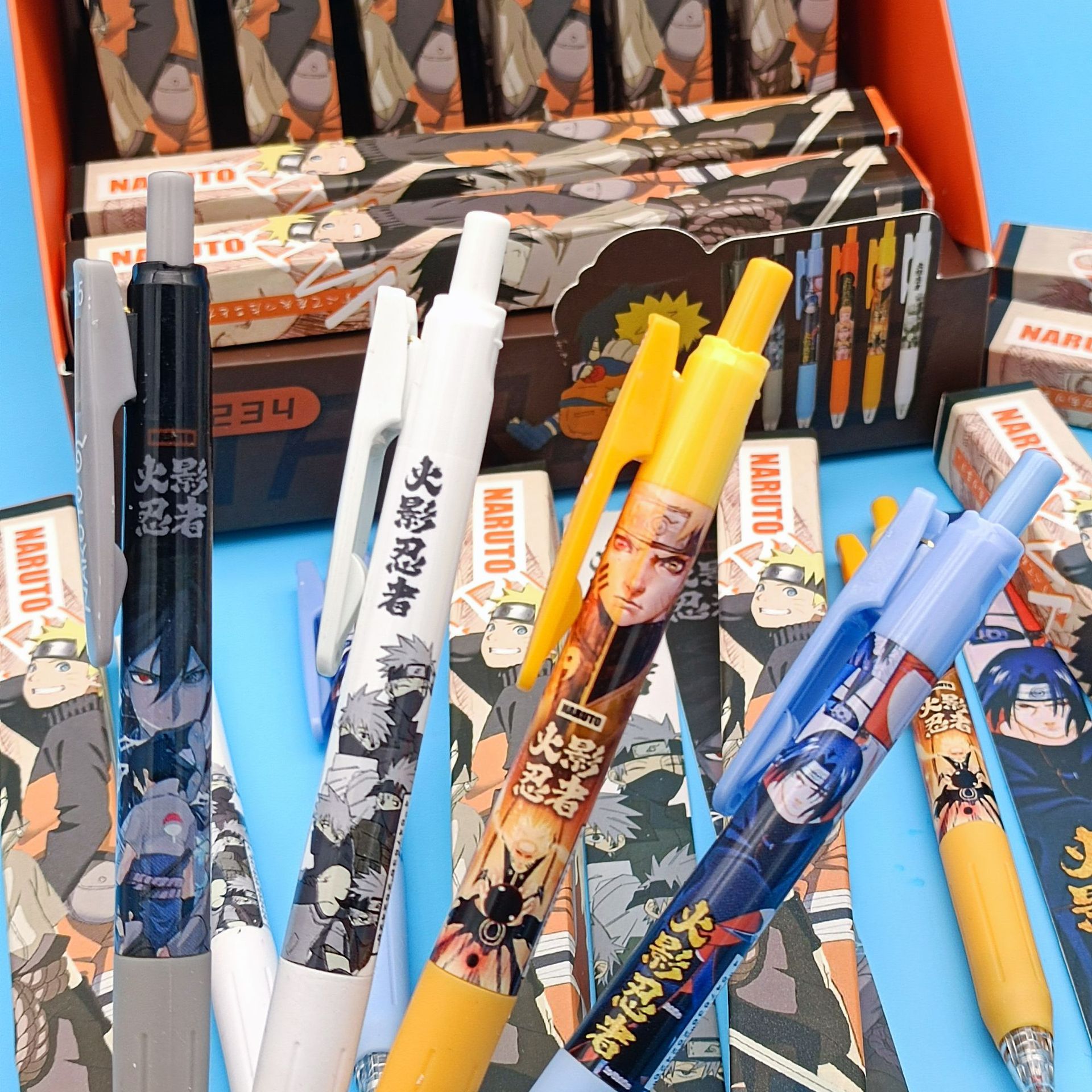 火影忍者ss-234盲盒笔按动签字笔隐藏款动漫周边学生考试用中性笔