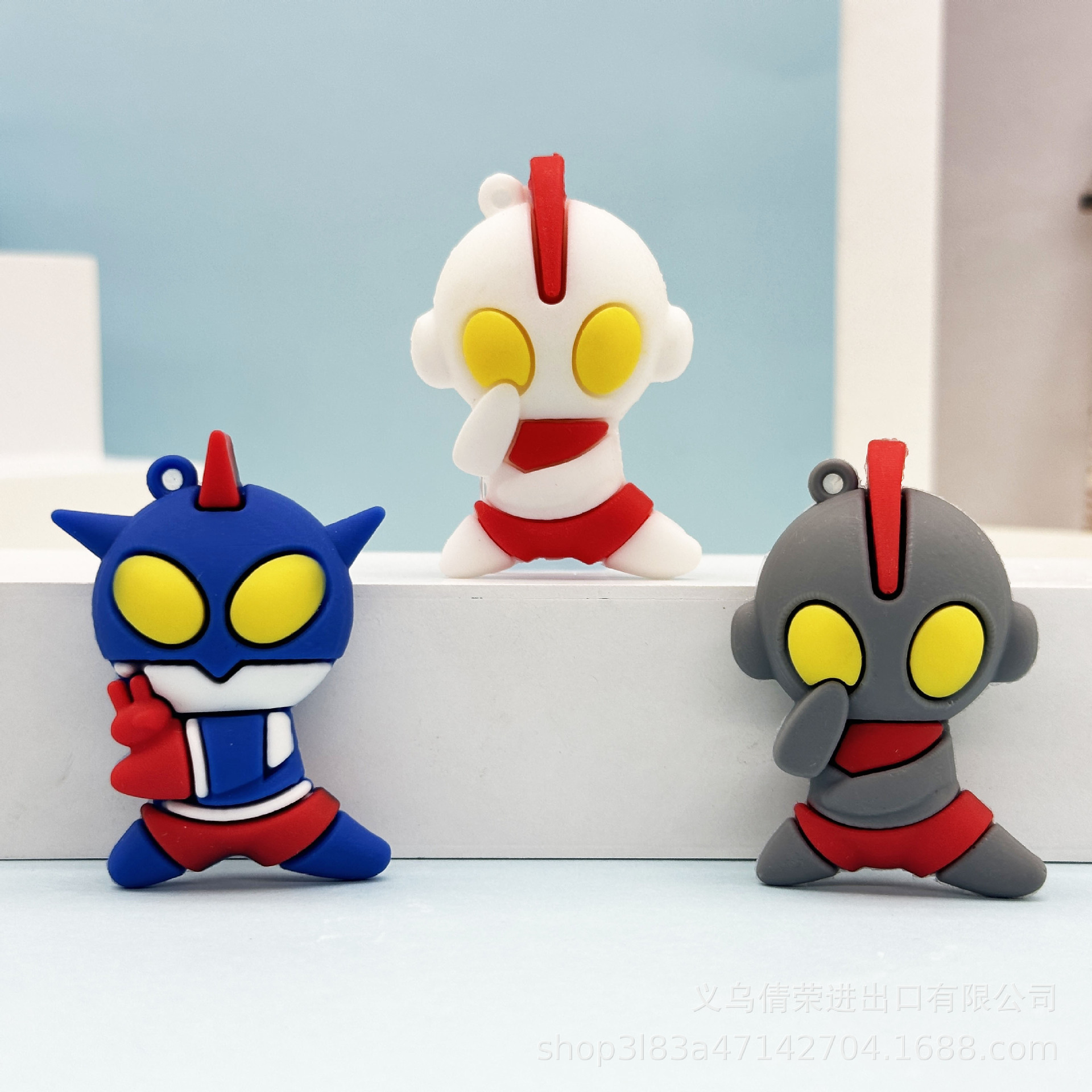 卡通奥特曼钥匙扣挂件软胶咸蛋超人公仔洞洞乐盲盒幼儿园活动礼品