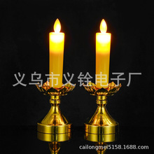 厂家莲花荷花led仿真发光电子蜡烛泰国跨境电商货源电池腊candle