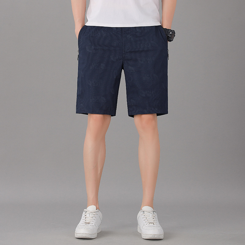 2023 Summer Middle-Aged Men's Cotton Shorts Dad Wear Middle-Aged and Elderly Casual Loose Fifth Pants Outer Wear Large Trunks