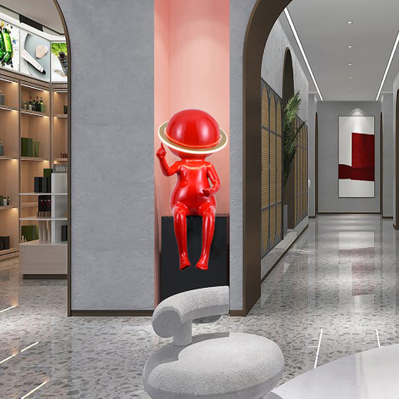 Spaceman Creative Ornaments Post-Modern Living Room Hallway Decoration Home Accessories Cartoon Fiberglass Art Sculpture