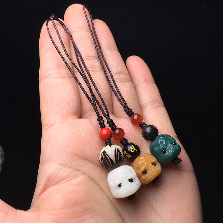 抖音直播菩提根阿呆手机挂绳 菩提根多宝呆呆钥匙扣包包挂件