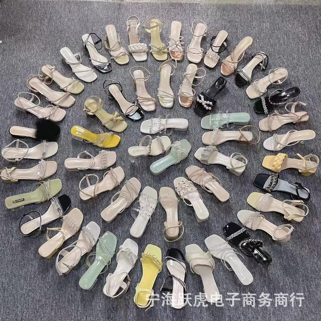 外贸女鞋地摊鞋库存鞋尾货鞋断码鞋杂款时装鞋女鞋批发凉鞋库存鞋