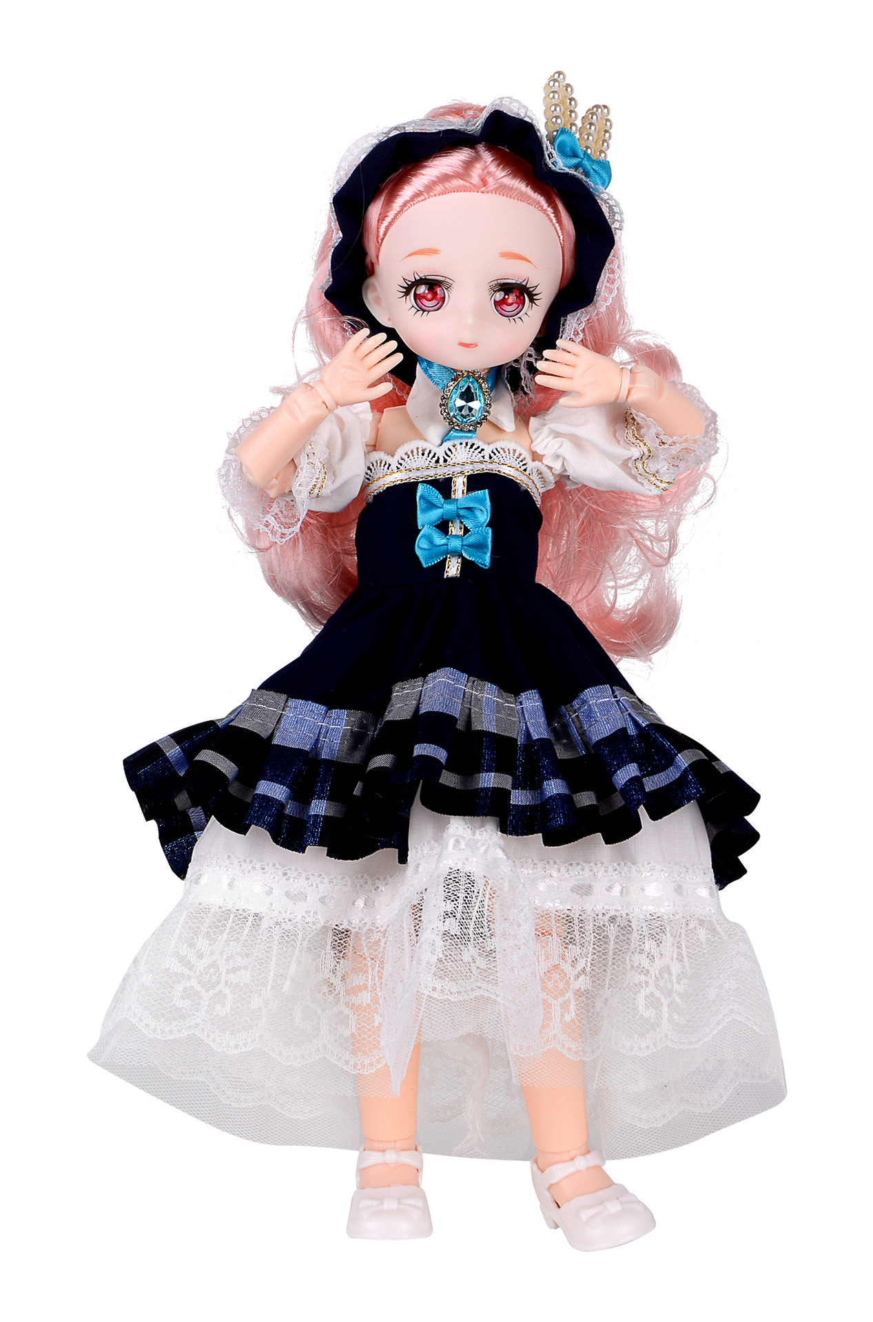 5D Eye Multi-Joint 6 Points BJD Doll Princess 30cm Two-Dimensional Doll Clothes Girls Playing House Toy