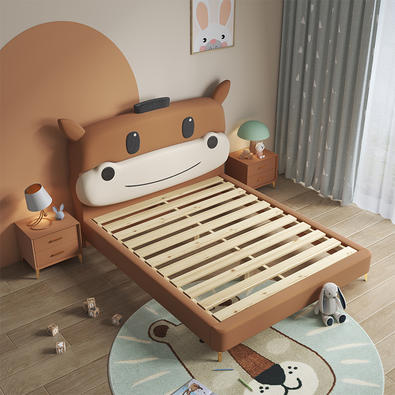 科技布床卡通动物床1.5米单人床1.2米儿童床创意轻奢 1.8米软体床
