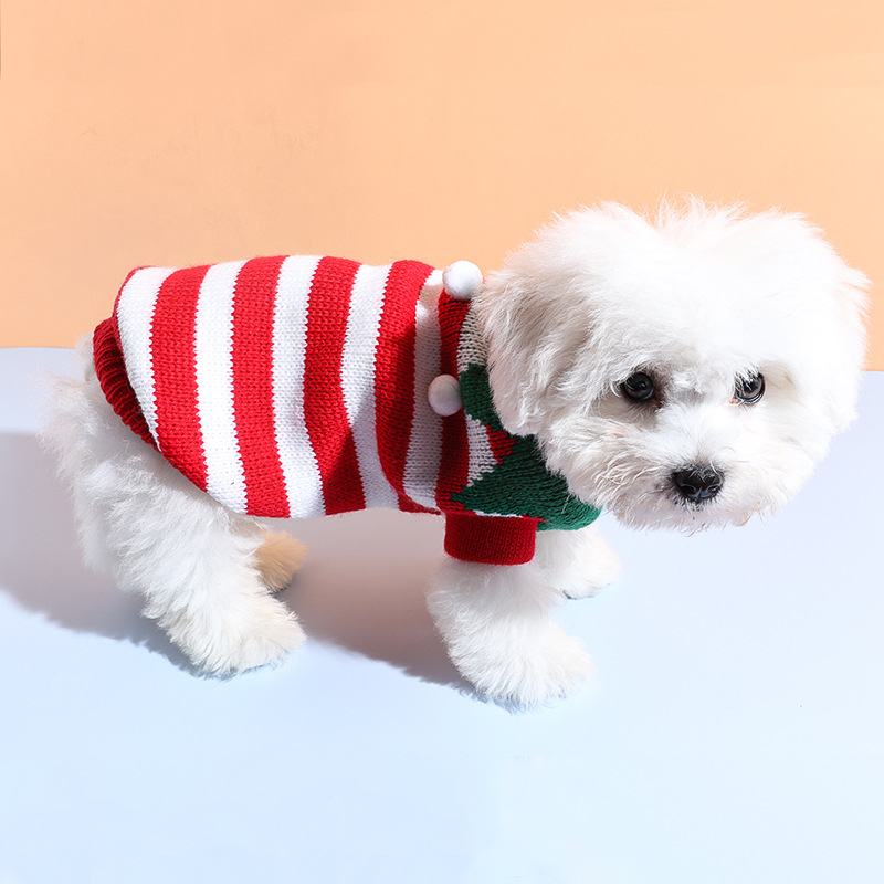 Christmas New Autumn and Winter Dog Clothes Cat Clothes Dog Winter Warm Dog Clothes Leisure Warm Pet Sweater