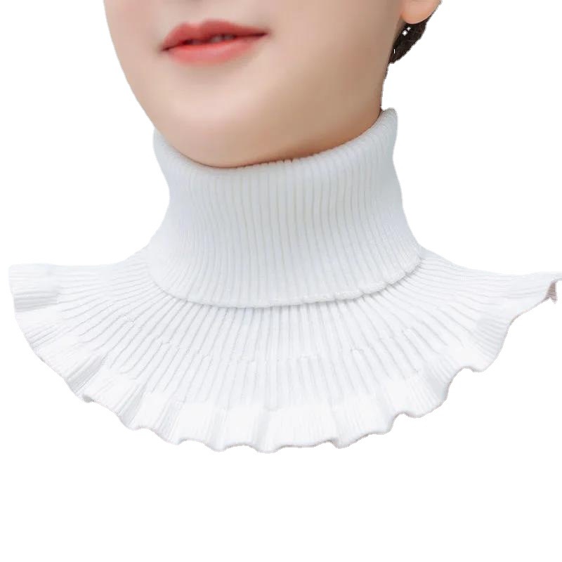 Women's Fake Collar Turtleneck Scarf Neck Protection Fake Collar New Autumn and Winter Windproof Knitted Warm Neck Warmer Korean Style All-Match