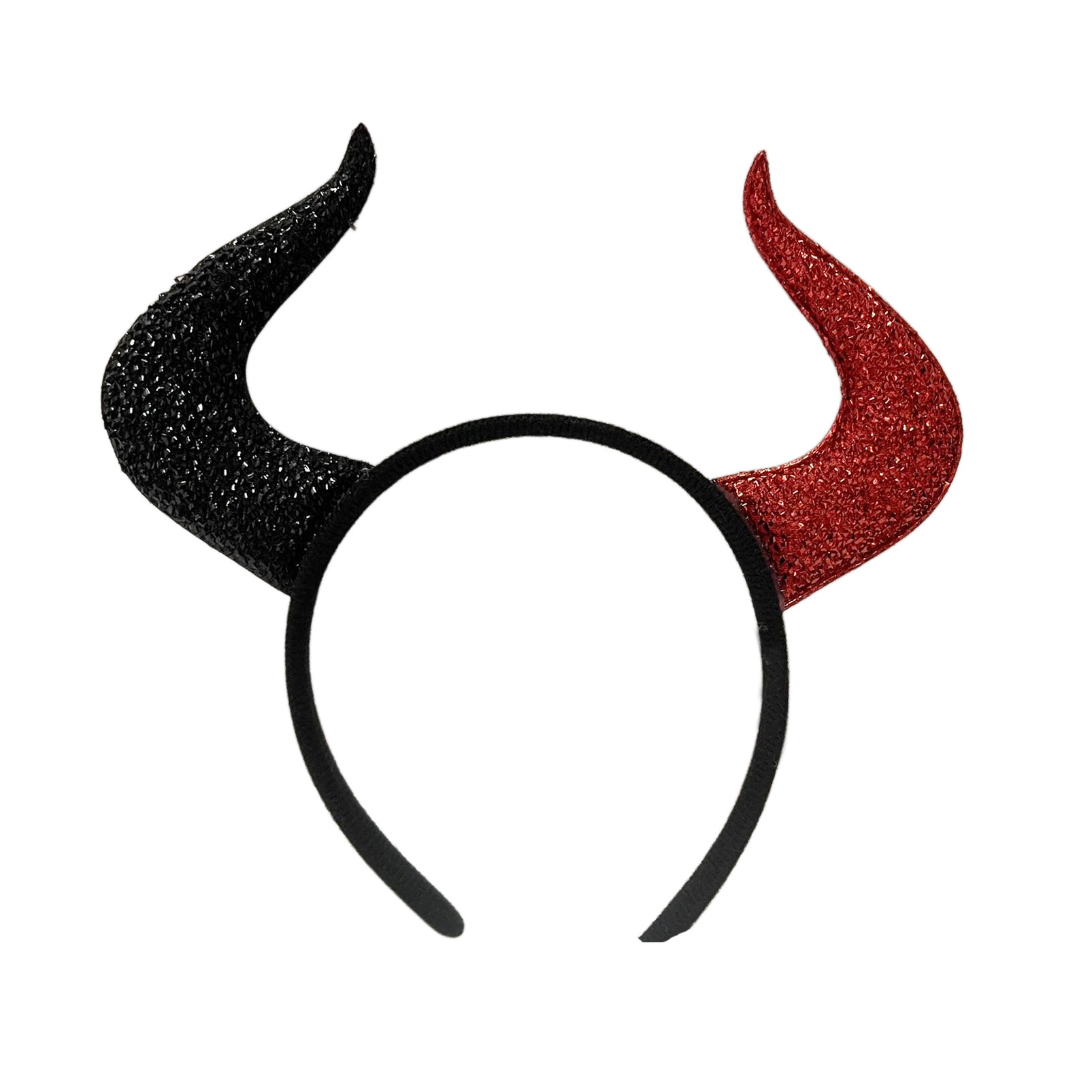 可爱恶魔牛角发箍 万圣节日派对牛角头箍cos发箍头饰双色牛角发饰