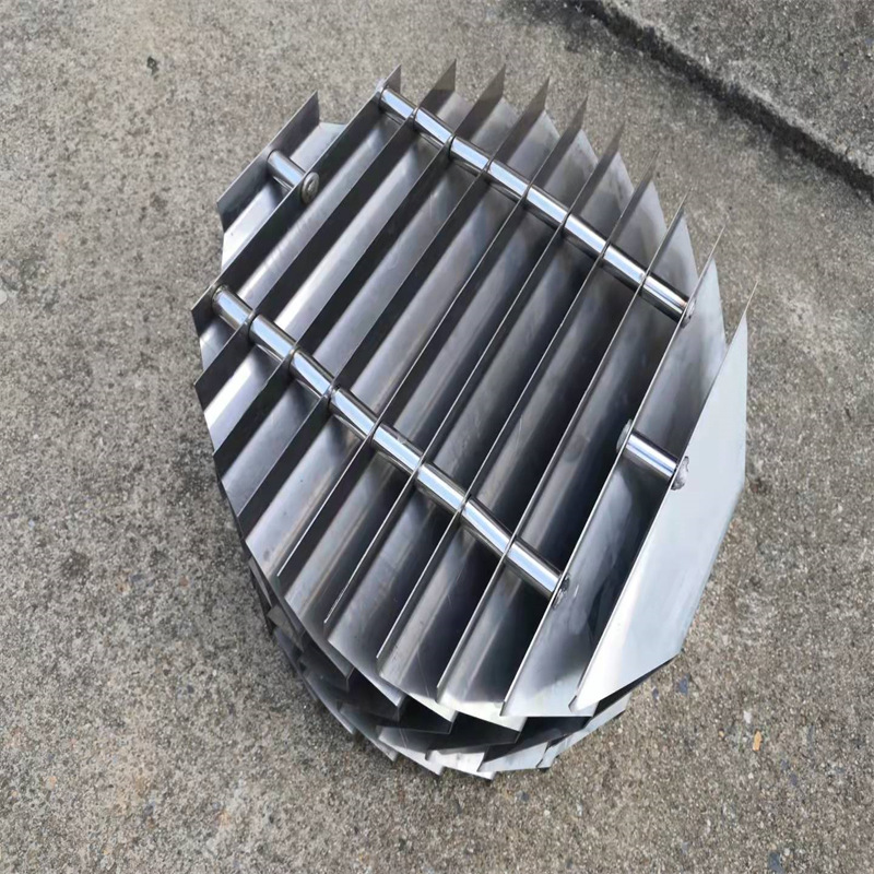 不锈钢折流板除雾器sus316l气液分离脱硫塔废气塔脱氨板式除沫器