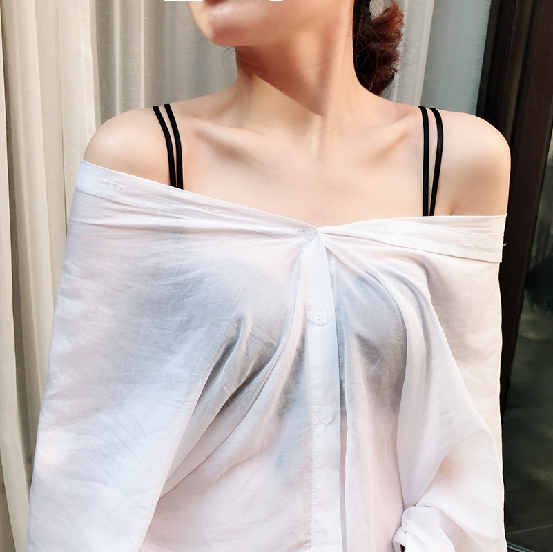 【买2送1】性感露肩双肩肩带拼带大钩文胸内衣胸罩带一字肩