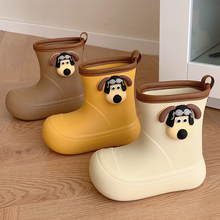 可爱儿童雨鞋男童女童夏季卡通小狗户外防滑防水亲子雨靴