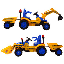 挖掘机玩具大号可坐儿童电动挖土机车推土机遥控充电勾机小孩铲车