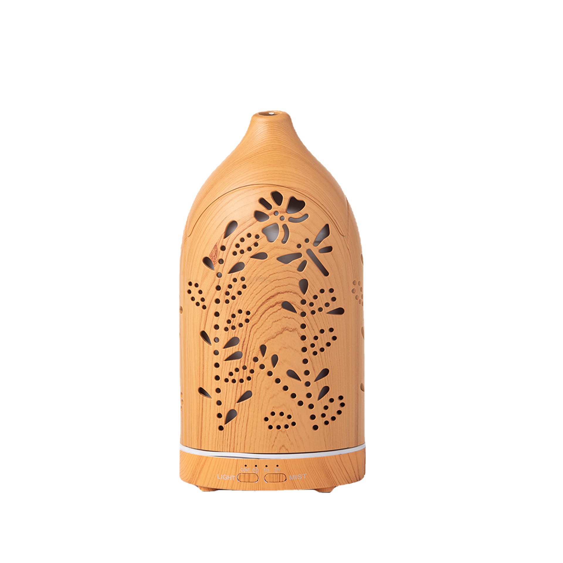 Rotating Aromatherapy Humidifier Wood Grain Household Hollow Vase Atomizer Factory Direct Sales Name: Love Flower 127