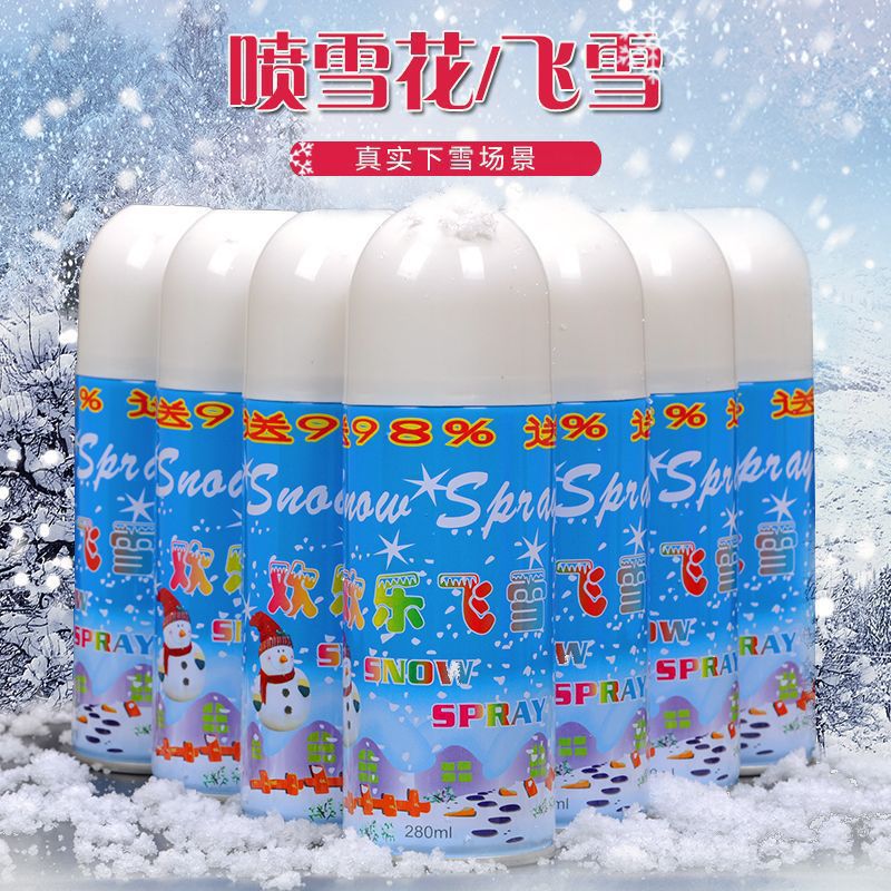 simulation snowflake artificial snow spray cans foam white flying snow hand snowflake spraying spray holiday decorations wedding supplies