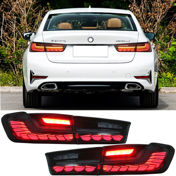 适用于宝马3系龙鳞尾灯总成g20刹车灯f30转向灯g28led贯穿尾灯