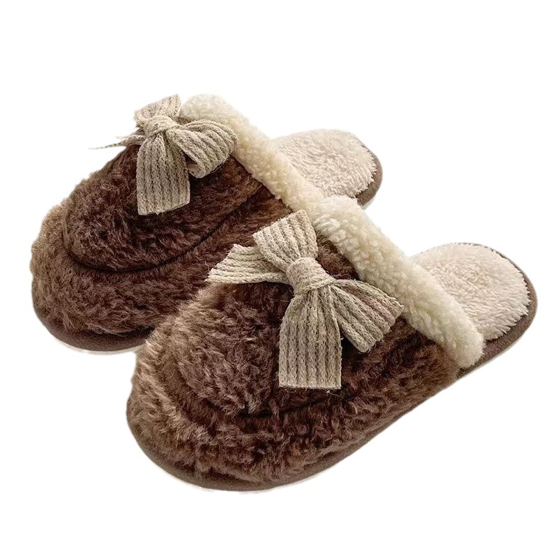 2023 New Cotton Slippers Women's Winter Warm Thickened Women's Cotton Shoes Non-Slip Thick Bottom Women's Home Couple Slippers